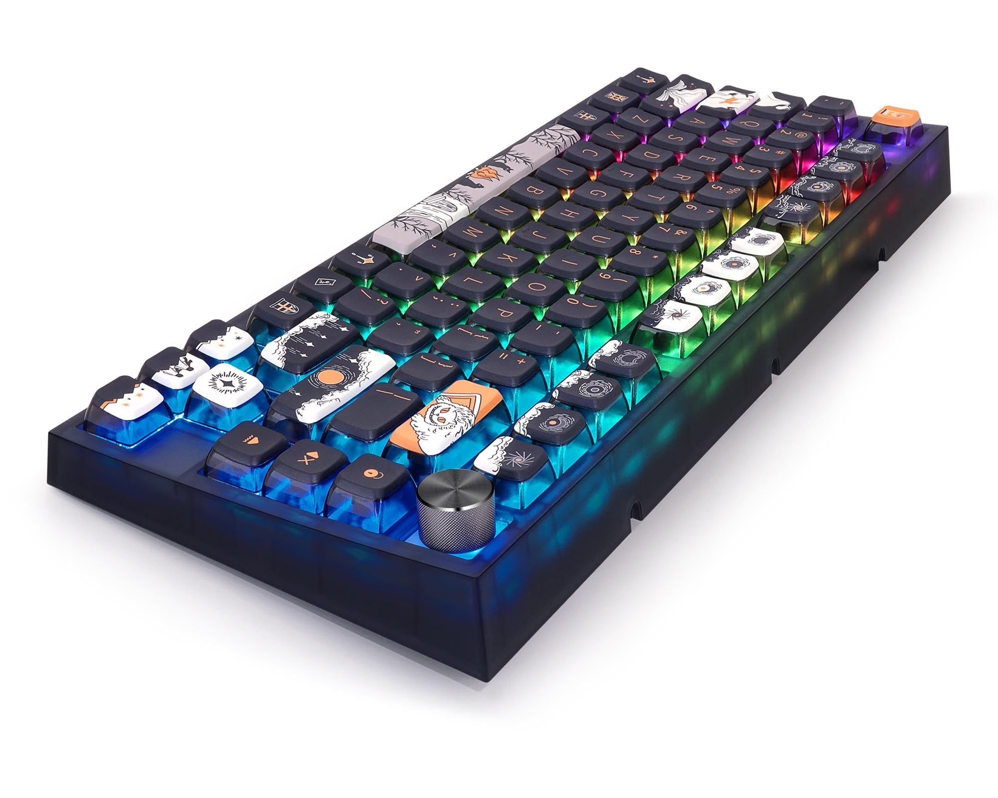 Dark Fairytale 80 Keys Tri-Mode Keyboard with Knob