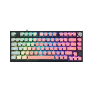 Pink Theme 80 Keys Tri-Mode Keyboard with Knob