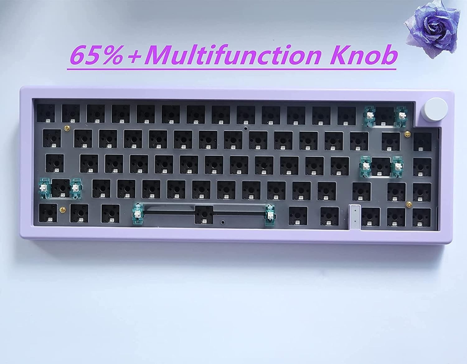 Purple+Knob GMK67-65% Keyboard Kit