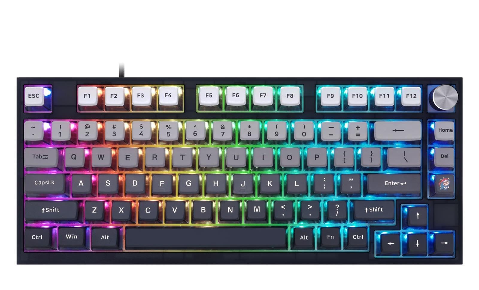 Twilight-Dark 80 Keys Tri-Mode Keyboard with Knob