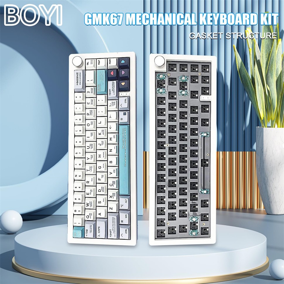 White+Knob GMK67-65% Keyboard Kit